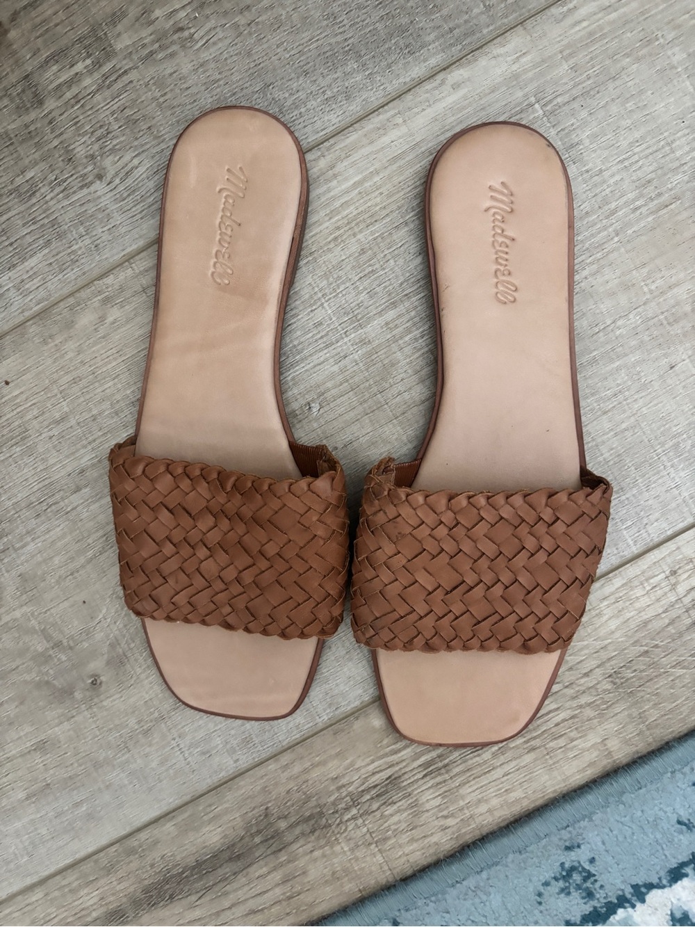 Madewell Brown Braided Slide Sandals
